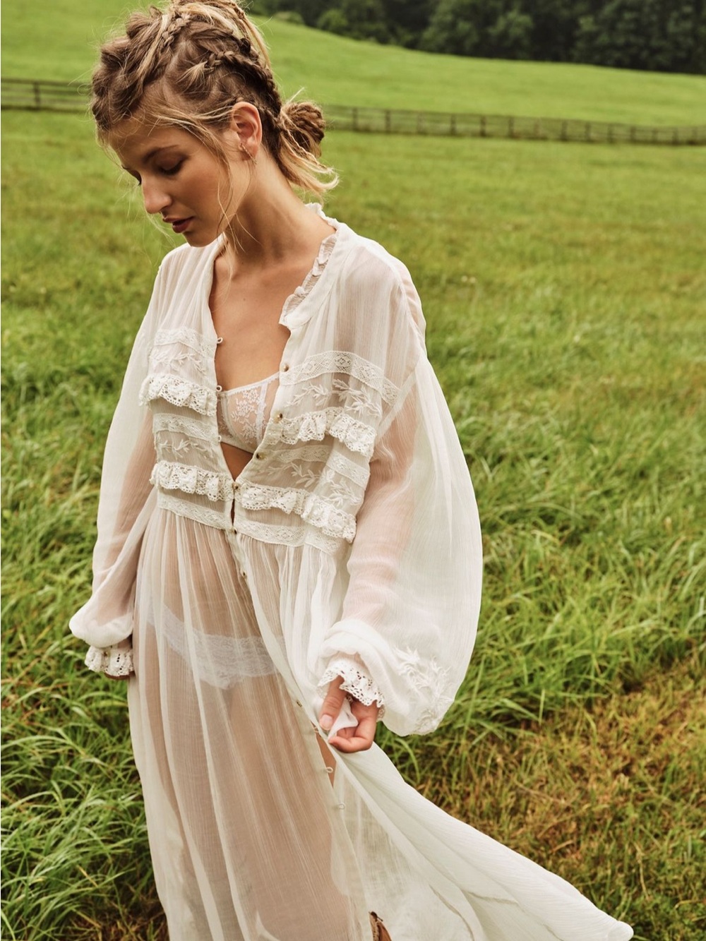 Free people Amelia lace maxi dress
